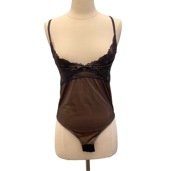 Maidenform Lace Firm Control Body Shaper Bodysuit Romper - Picture 3 of 9